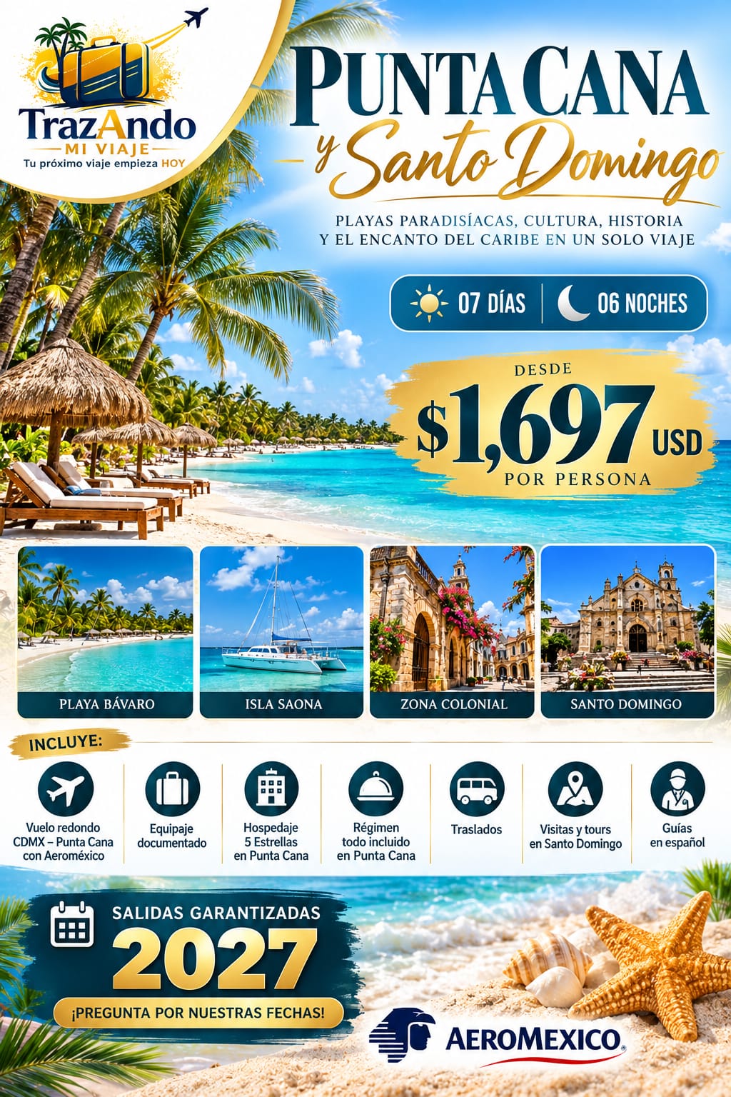 ¡El Caribe te espera! Punta Cana y Santo Domingo Todo Incluido 🏖️