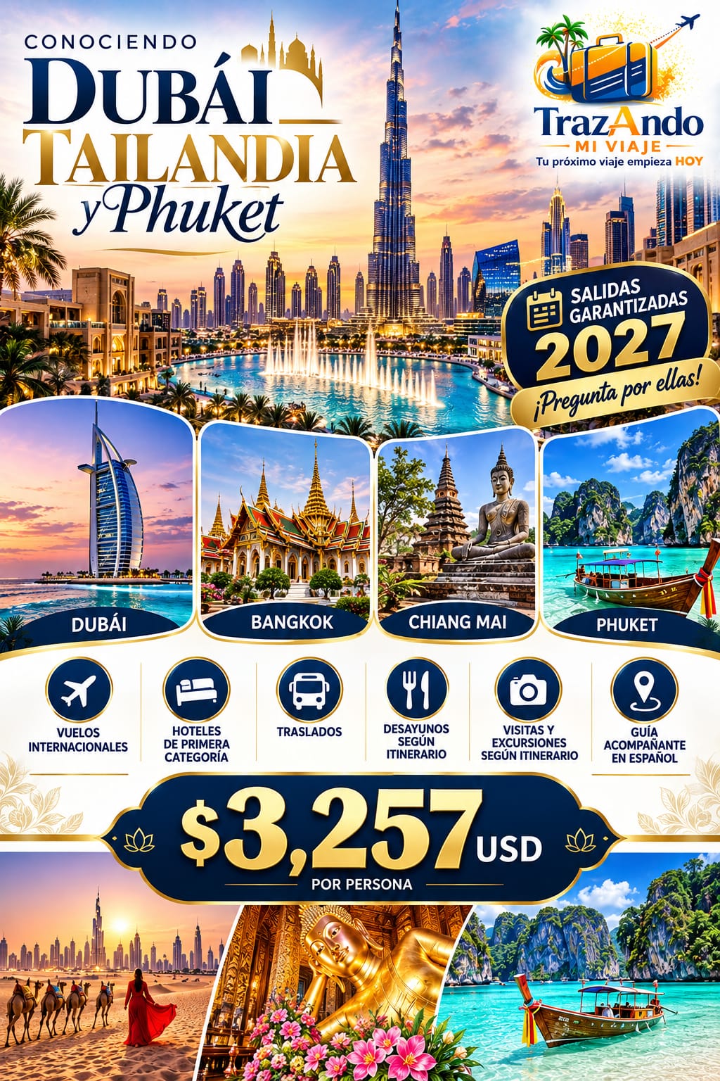 Conociendo Dubái, Tailandia y Phuket: El viaje exótico de tus sueños 🕌